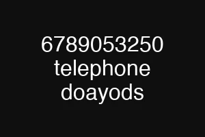 6789053250 telephone doayods
